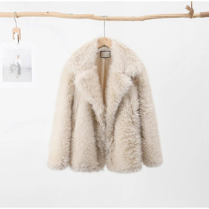 Luxury Fluffy Faux Fur Winter Coat