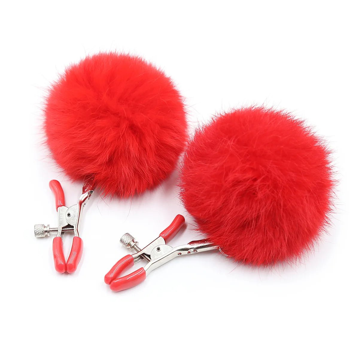 Adjustable Fur Furry Nipple Clips