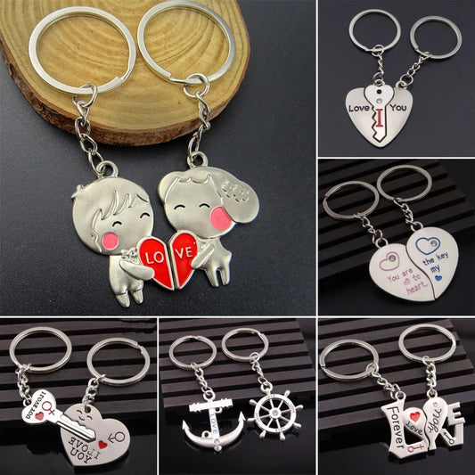 Heartfelt Connection: I Love You Couple Keychain for Lovers and Best Friends