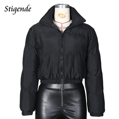 Stigende Patchwork Puffer Parka