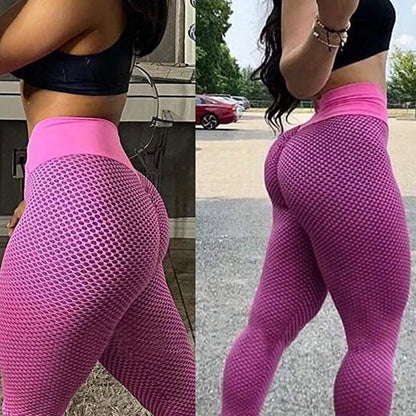 SculptFit Seamless Mesh Leggings - High Waist Push Up