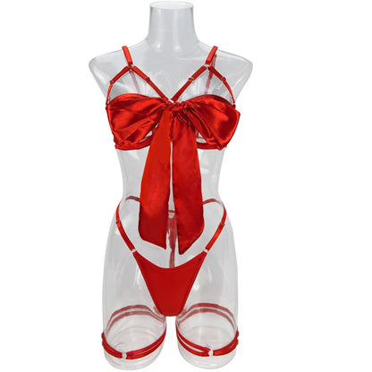 Yimunancy 3-Piece Bow Lingerie Set