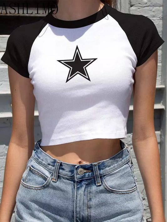 Gothic Star Crop Top