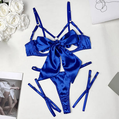 Yimunancy 3-Piece Bow Lingerie Set