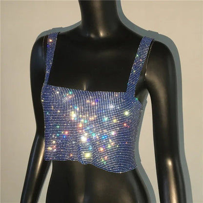 Dazzling Crystal Nightclub Crop Top 2023