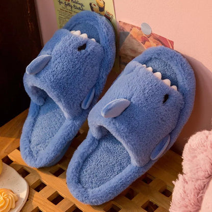 Cartoon Shark Wool Slippers - Cozy Comfort for Autumn and Winter