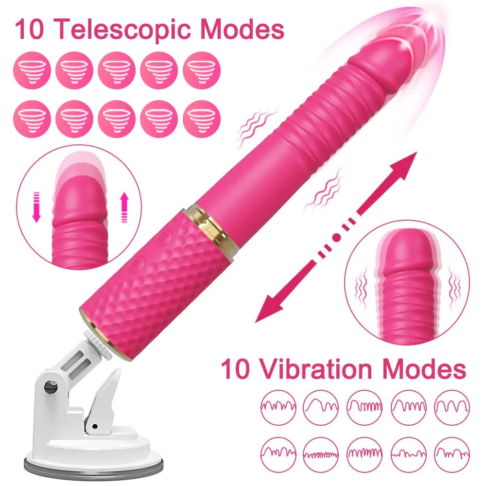 Telescopic Dildo Vibrator - Automatic Pleasure Machine