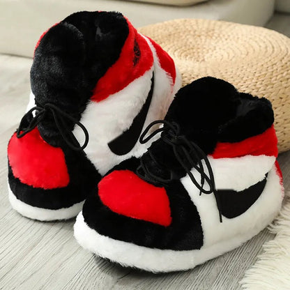 Winter Wonderland Plush Shoes - Cute Cartoon Animal Design