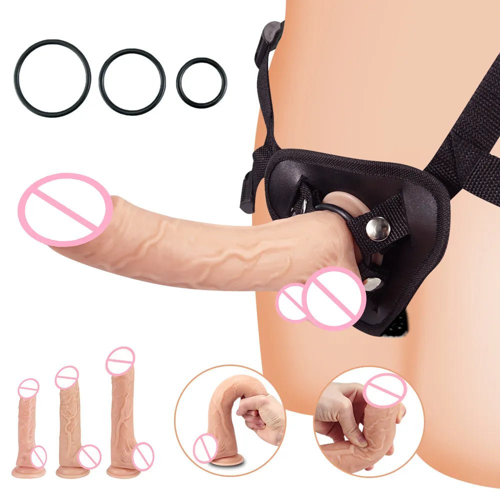 Realistic Strap-On Dildo with Suction Cup