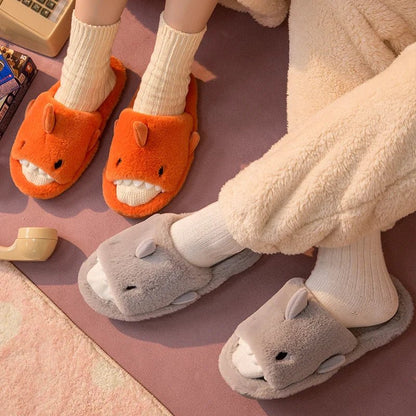 Cartoon Shark Wool Slippers - Cozy Comfort for Autumn and Winter