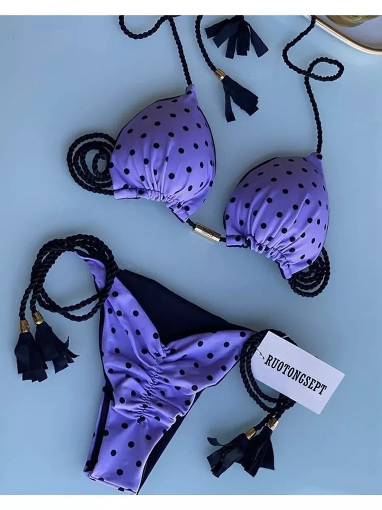 Sultry Elegance: 2023 Summer Micro Bikini Set with Push-Up Design