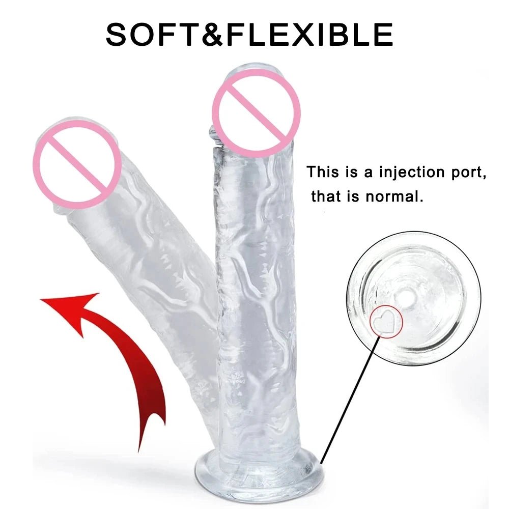 Lifelike Jelly Dildo with Powerful Suction