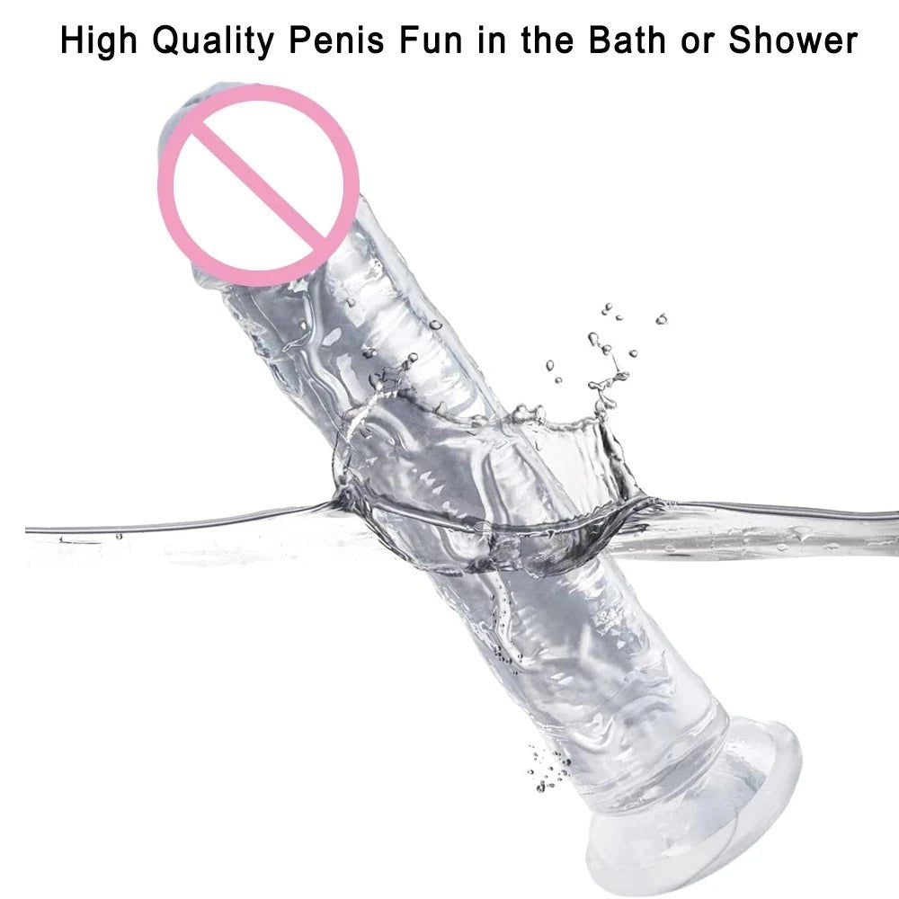 Lifelike Jelly Dildo with Powerful Suction