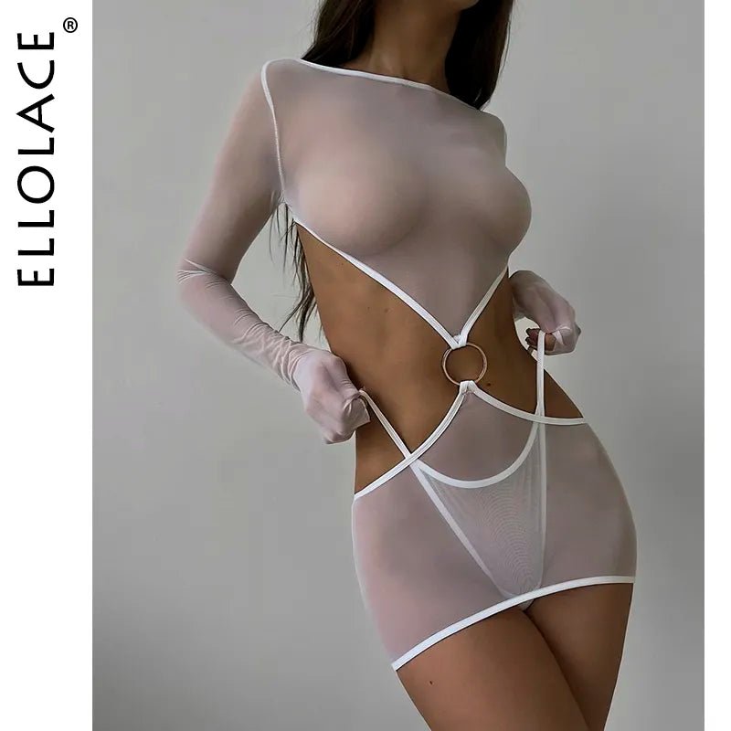 Ellolace Sheer Mesh Babydoll