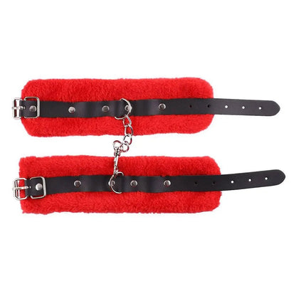 Punk Fluffy Leather Restraint Set