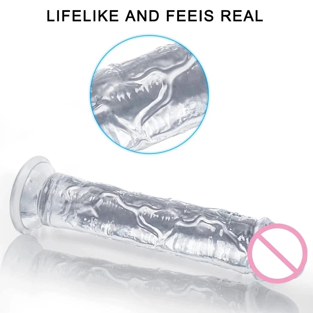 Lifelike Jelly Dildo with Powerful Suction