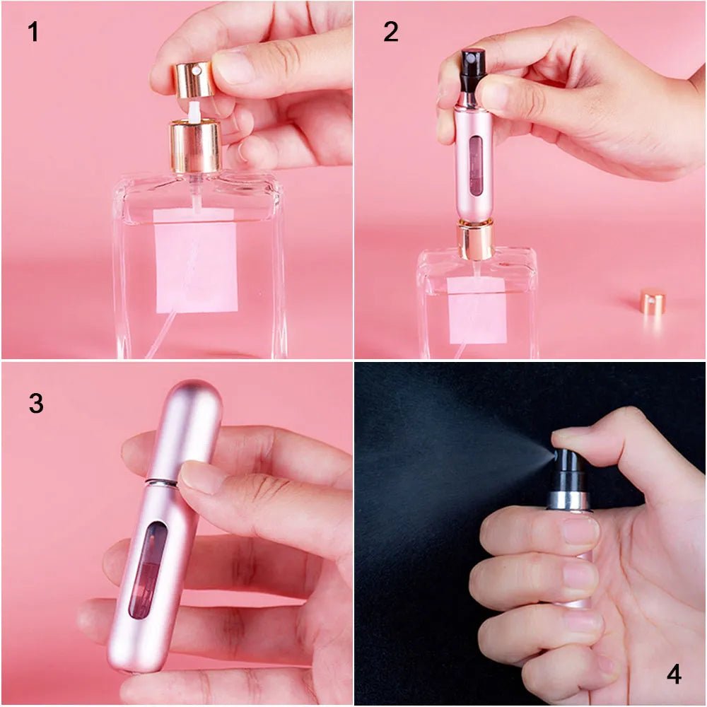 Portable Perfume Atomizer: Mini Aluminum Spray for Travel and Cosmetic