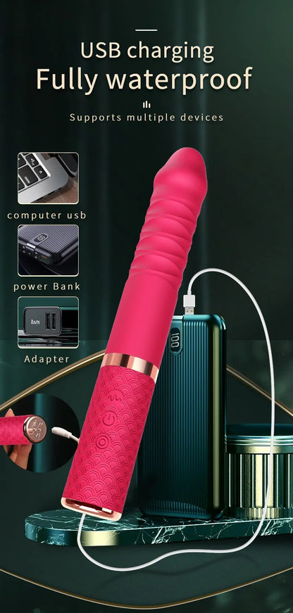 Telescopic Dildo Vibrator - Automatic Pleasure Machine