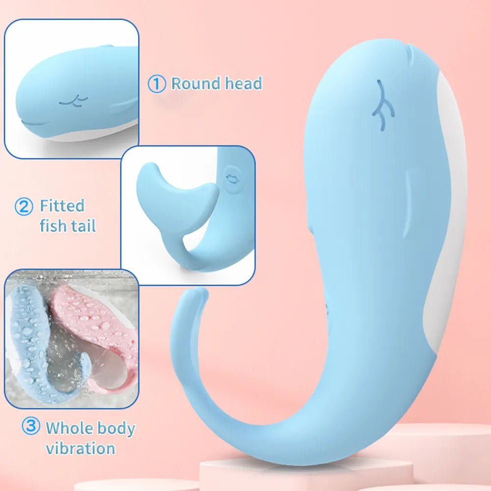 Remote-Controlled Heating Whale Vibrator