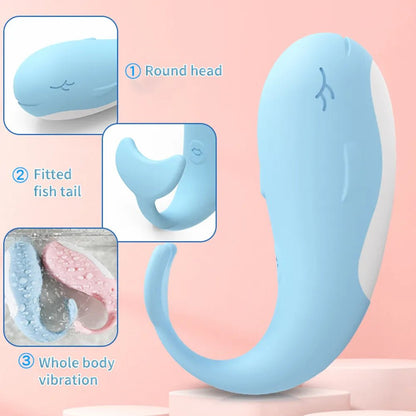 Remote-Controlled Heating Whale Vibrator