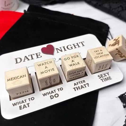 Whimsical Decision Dice Set: Adult Couple's Date Night Games and Party Fun