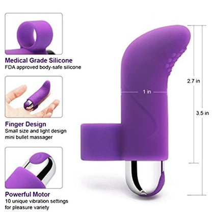 Rechargeable Finger Vibrator with 10 Speeds