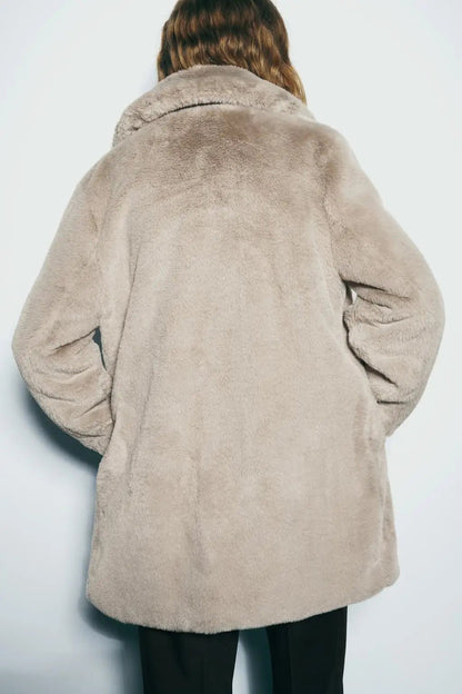 ZBZA Fall/Winter Faux Fur Jacket