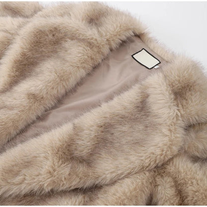 Luxury Fluffy Faux Fur Winter Coat