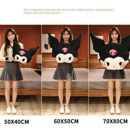 Kuromi Little Devil Plush Pillow: Oversized 80cm Cute Cartoon Doll