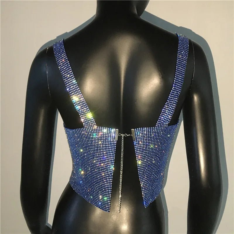 Dazzling Crystal Nightclub Crop Top 2023