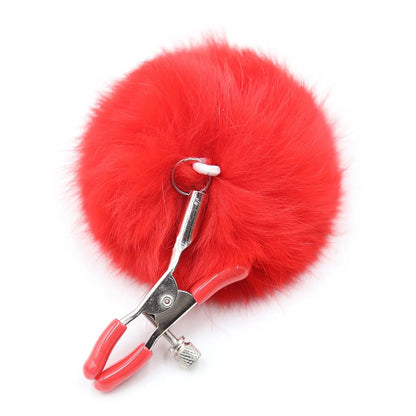 Adjustable Fur Furry Nipple Clips