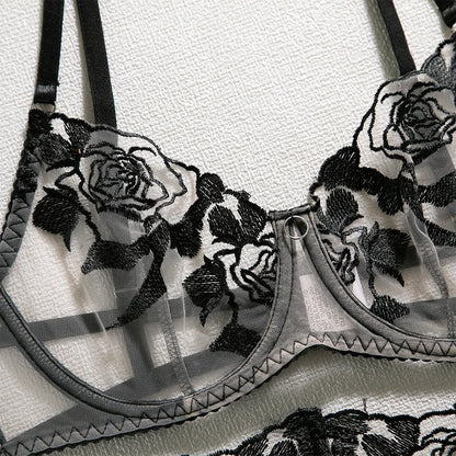 Fancy Floral Lace Lingerie Set