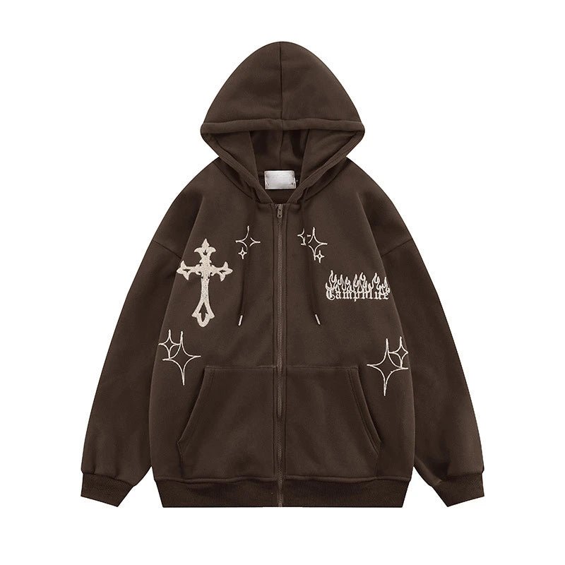 Gothic Embroidery Retro Hoodies