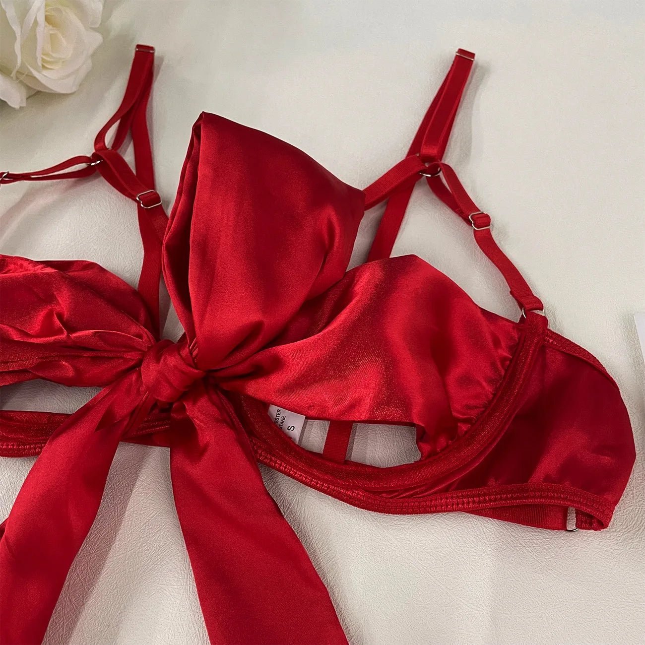 Yimunancy 3-Piece Bow Lingerie Set