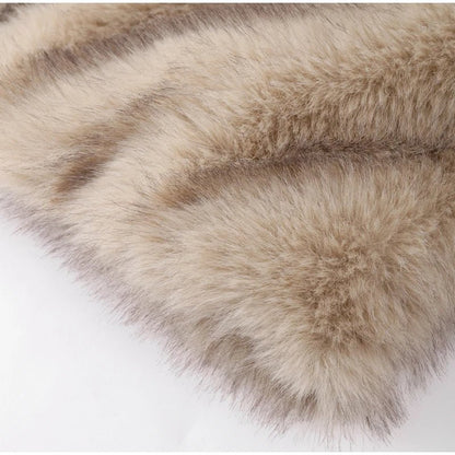 Luxury Fluffy Faux Fur Winter Coat