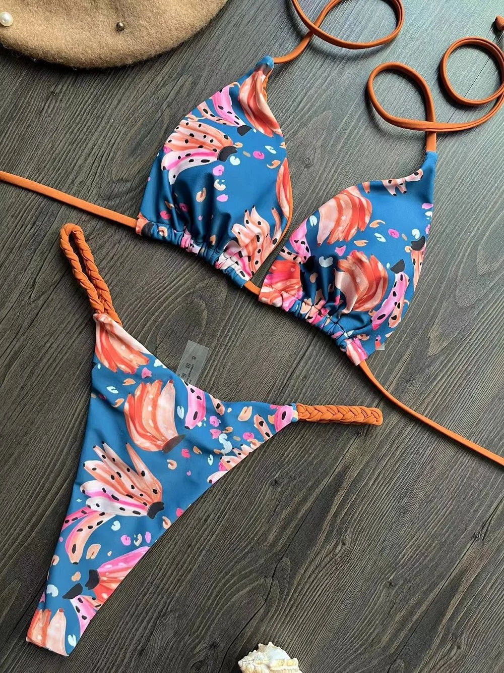 Zebra Chic: High Waist Thong Bikini Set - RUOTONGSEPT 2023