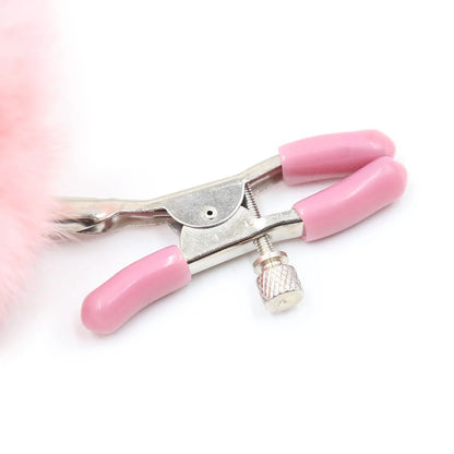 Adjustable Fur Furry Nipple Clips