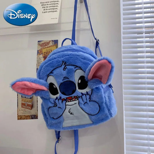 Disney Stitch Plush Backpack: Fashionable 3D Mini Backpack for Women and Children