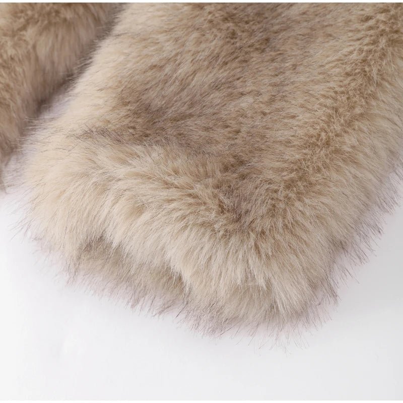 Luxury Fluffy Faux Fur Winter Coat