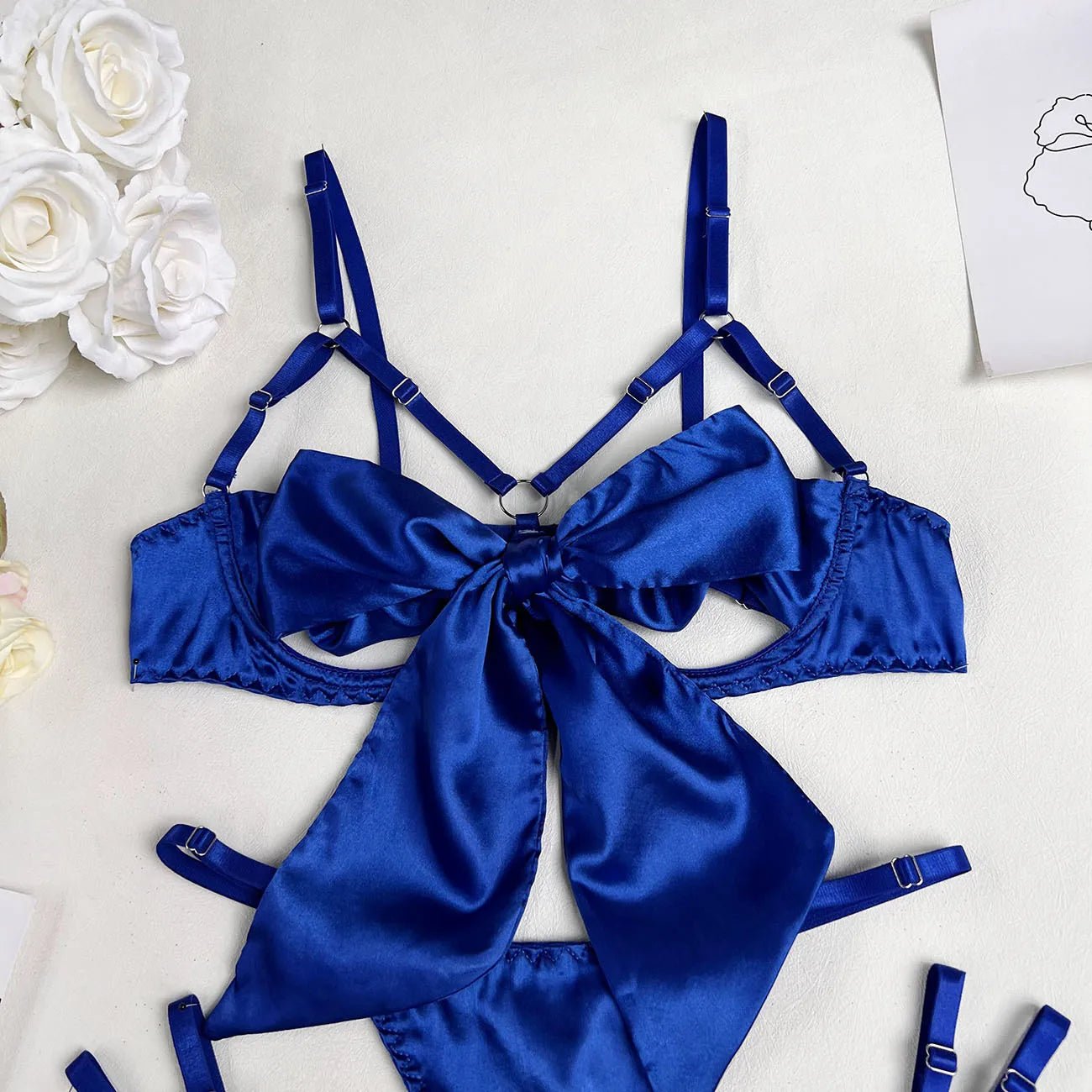 Yimunancy 3-Piece Bow Lingerie Set