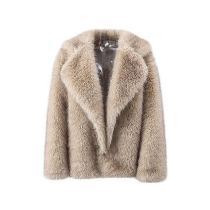 Luxury Fluffy Faux Fur Winter Coat